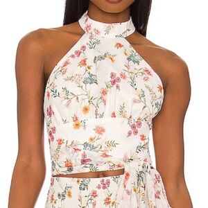 Amanda Uprichard Aurelie floral top